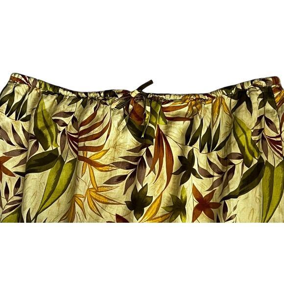 CST BLUES Women 3X Rainforest Tropical Embroidered Beaded Linen Maxi Skirt - Picture 2 of 7